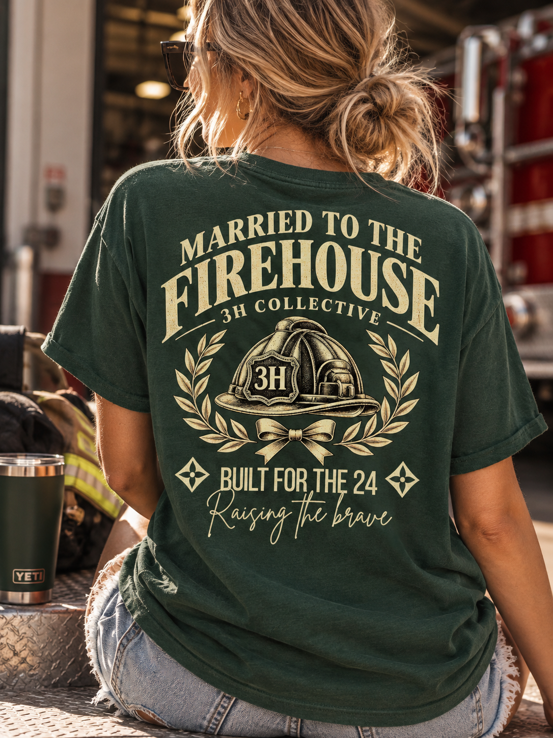Married to the Firehouse | Vintage Fire Wife Tee | 3H Collective