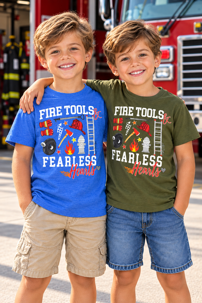 Fire Tools & Fearless Hearts Kids Tee | 3H Collective
